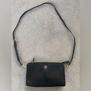 Tory Burch black crossbody with gold hardware